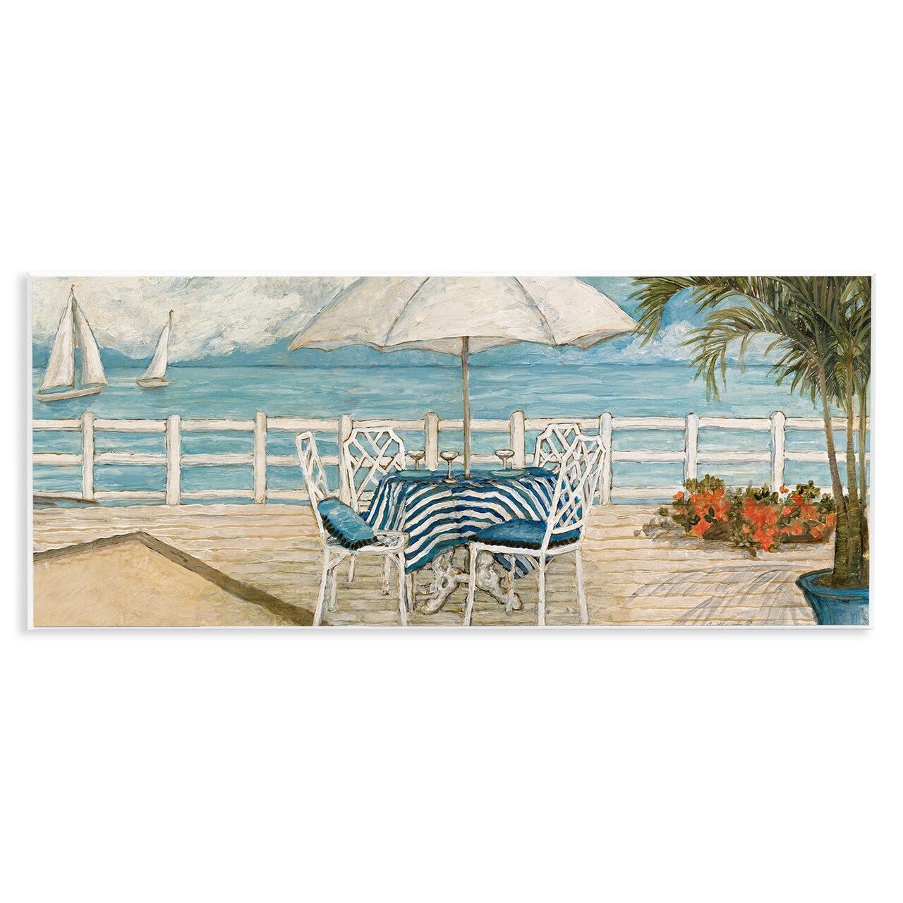 Stupell Industries Coastal Restaurant Overlook Wall Plaque Design by Charlene Olson